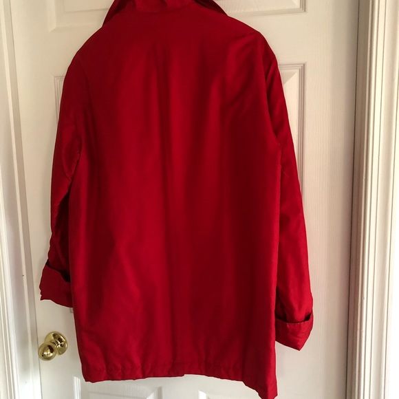 Red silk Dana Buchman topper coat - Picture 8 of 8